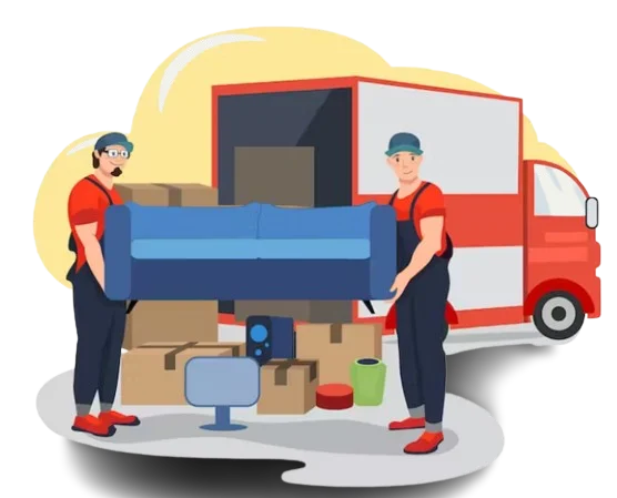 Metro Packers and Movers in Ahmedabad honding sofa near truck